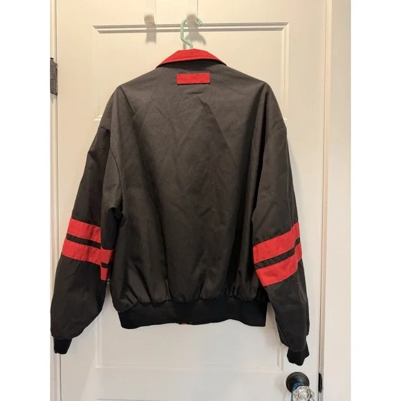 Vintage Winston Racing Team Jacket XL Black Red Swingster USA Bomber NASCAR - Picture 5 of 6